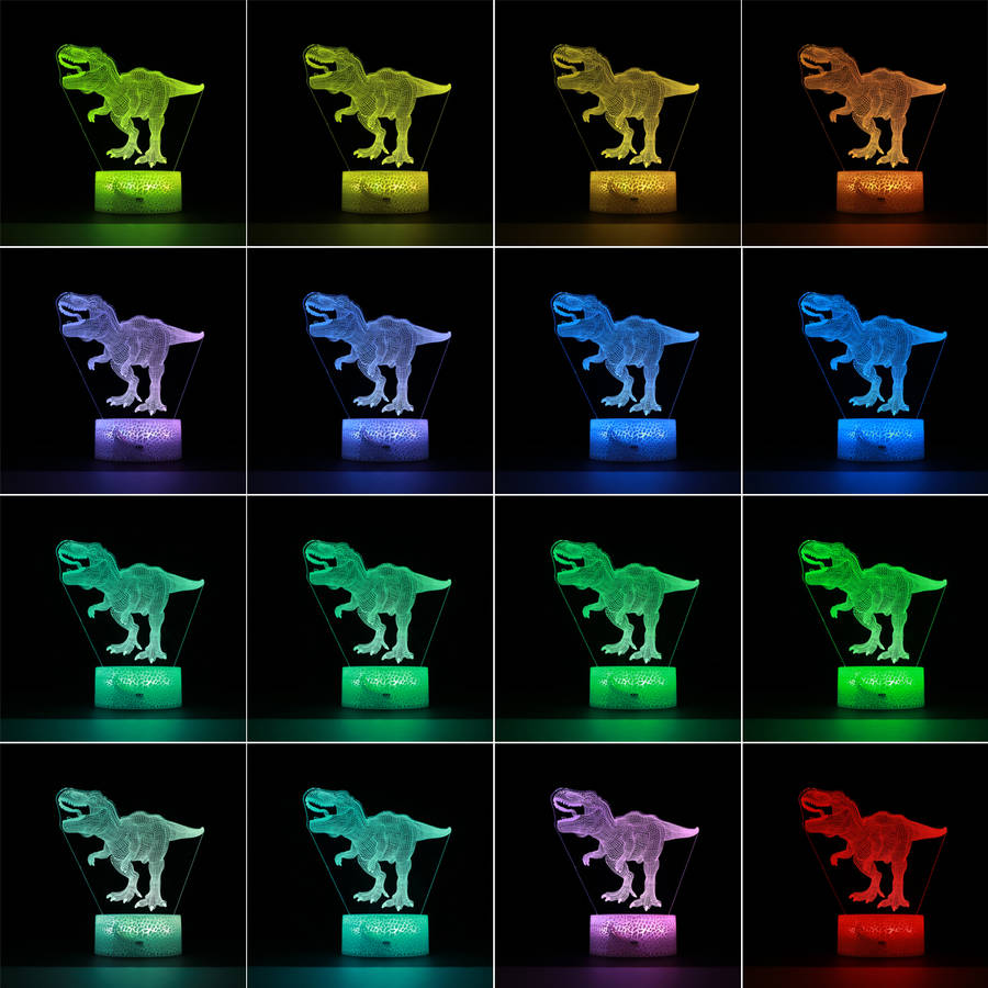 3D Dinosaur Night Light 16 Million Light Colors Toys Remote Control+Smart Touch Dimmable Christmas Toys