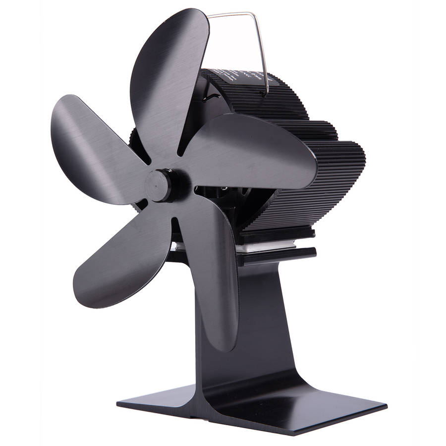 5 Blades Stove Fan Quiet Heat Powered Saving Fireplace Ecofan Burner
