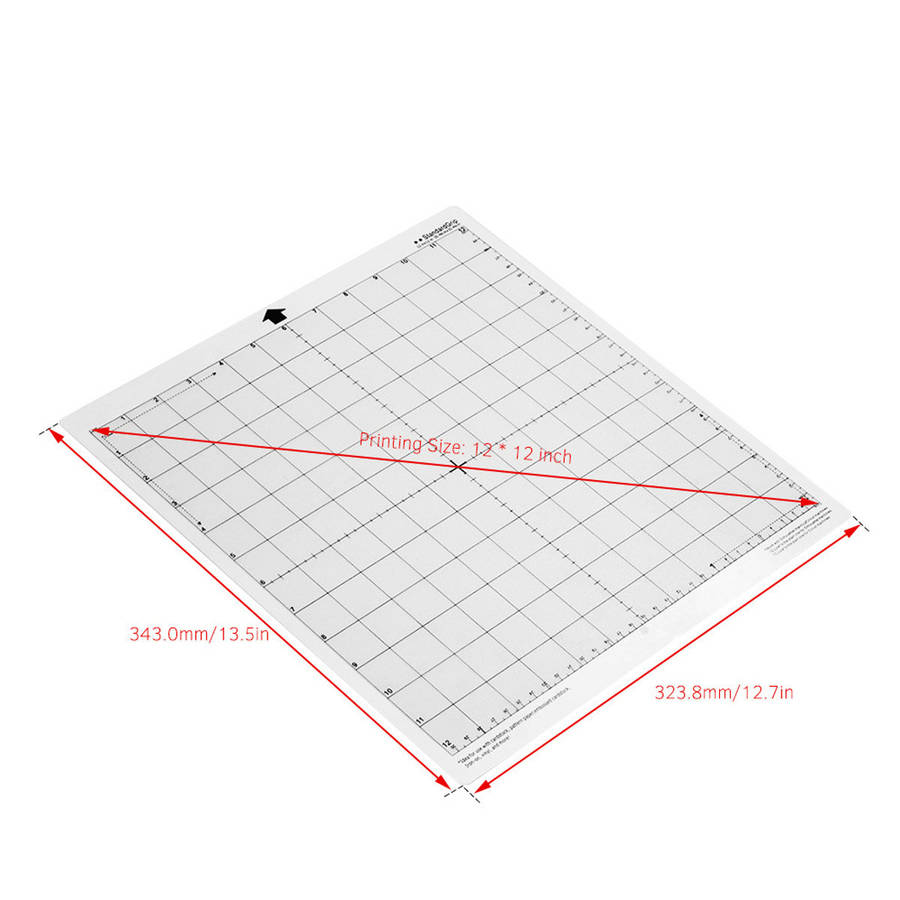 3pcs 12 Inch Replacement Cutting Mat Transparent Adhesive Grid for Silhouette Cameo