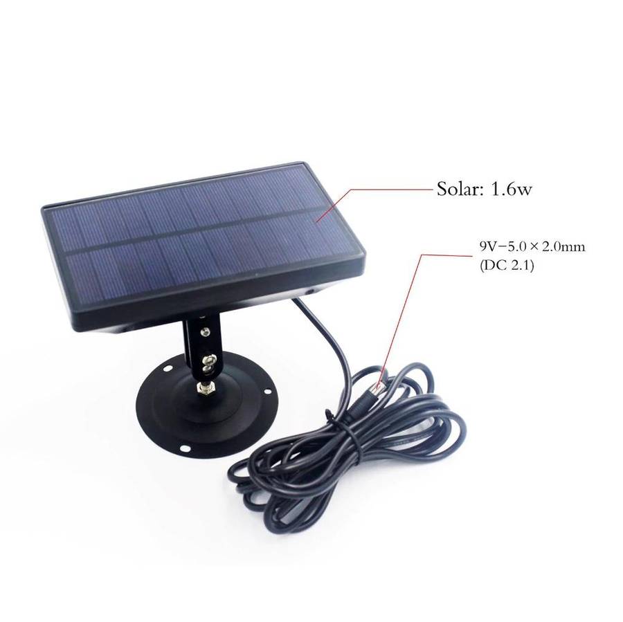 Suntek SP-02 2000mA 9V Outdoor Solar Panel Solar Power Supply Charger for Suntek 9V HC900 HC801 HC700 HC550 HC300 Trail Camera
