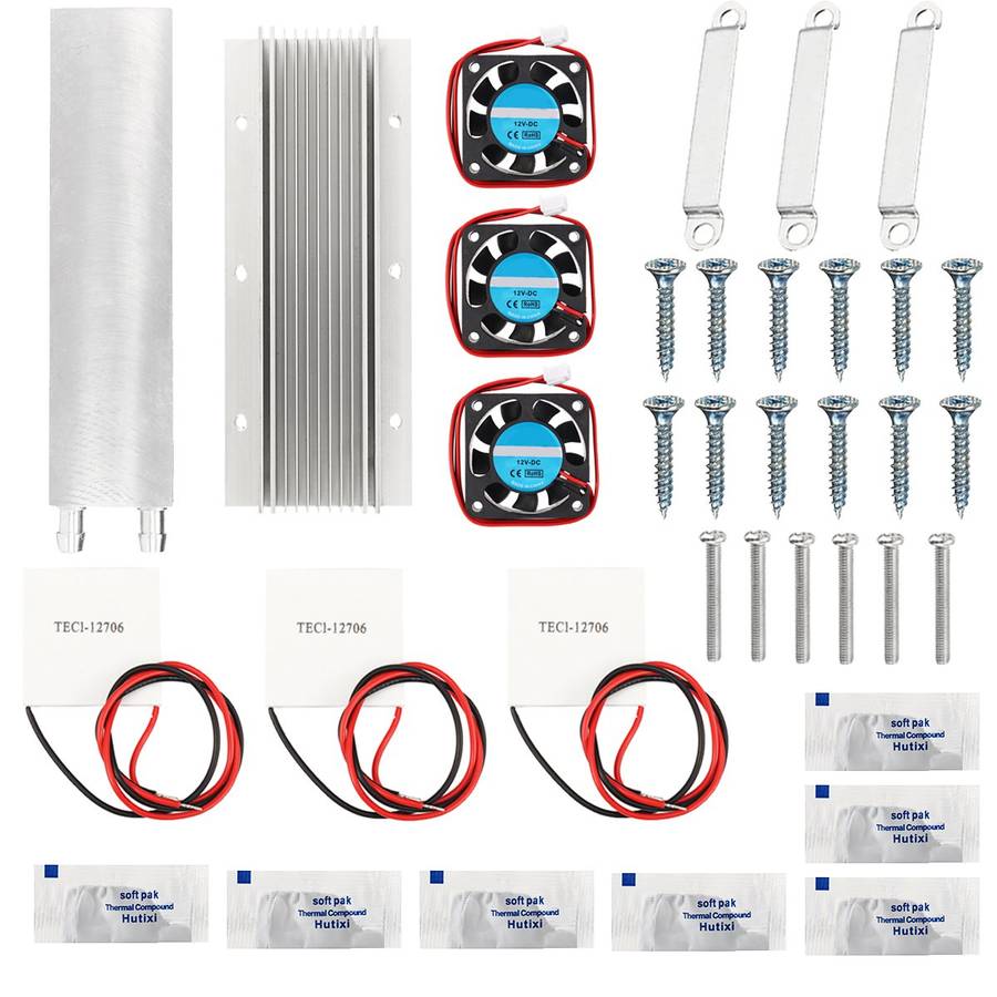 12V Thermoelectric Peltier Semiconductor Refrigeration Water Cooling System Fan Kits