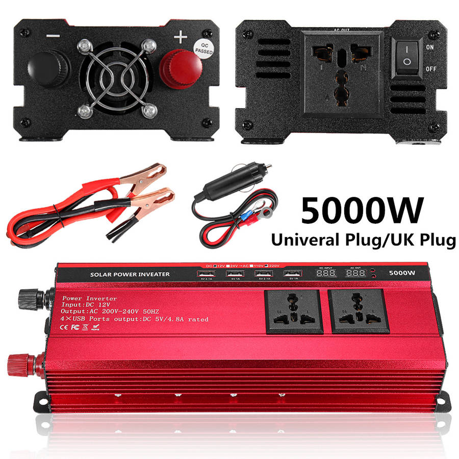 5000W Peak Solar Power Inverter DC 12V/24V To AC 110V/220V Modified Sine Wave Converter