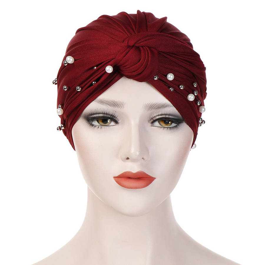 Side Flower Headband Cap Turban Cap