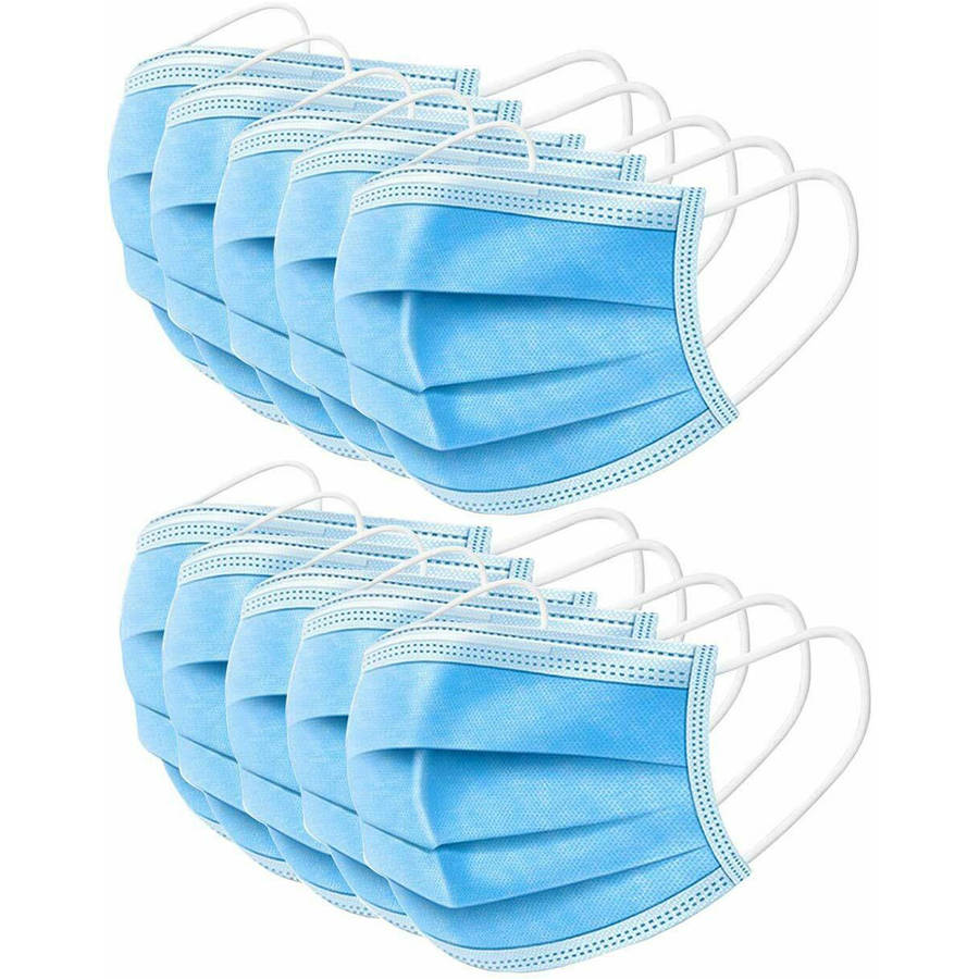 10PCS 3-Layer Protective Mask PM2.5 Breathable Face Mask Non-Woven Anti Dust Proof Disposal Mask Set