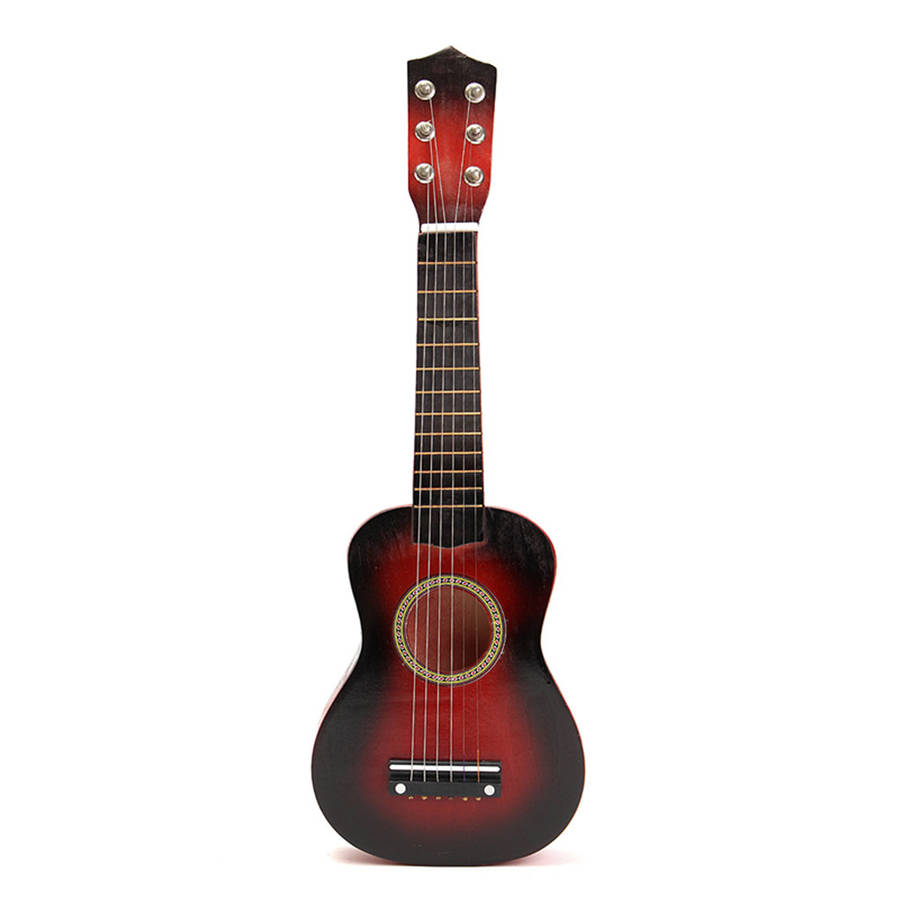 21'' Beginners Basswood Acoustic Guitar 6 String Practice Music Instruments (Color Black)