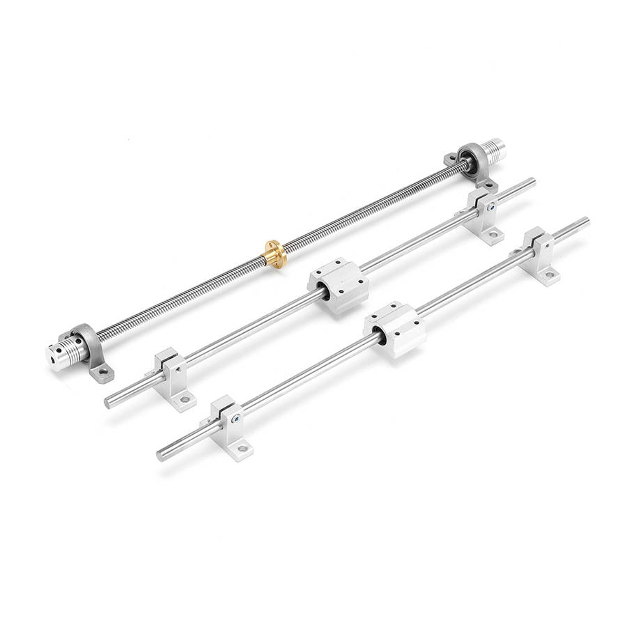 Machifit 15pcs 400mm Optical Axis Guide Bearing Housings Linear Rail Shaft