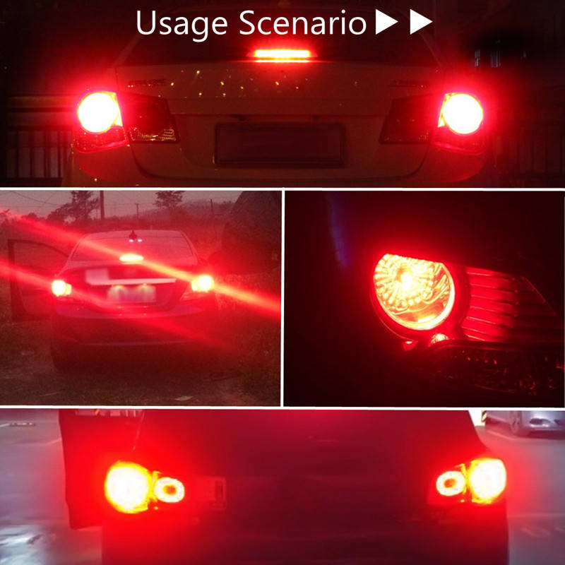 1156 1157 7443 3LED Car Red Turn Lights Bulb Tail Brake Strobe Lamp Bulb