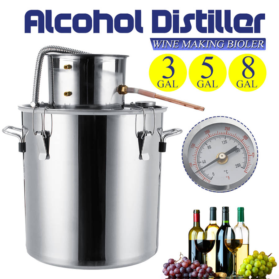 3GAL/5GAL/8GAL Water Distiller Alcohol Distiller Stainless Boiler Making Equipment Kit