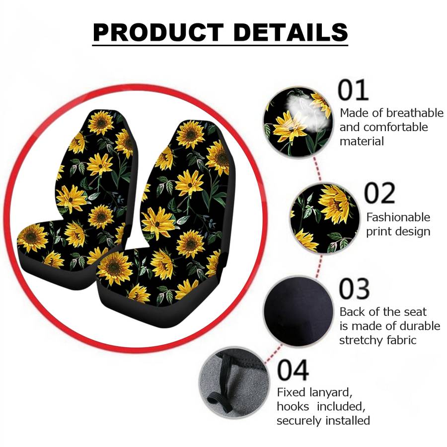 Universal Car Seat Front Seat Cover Chair Full Protector Breathable Comfortable