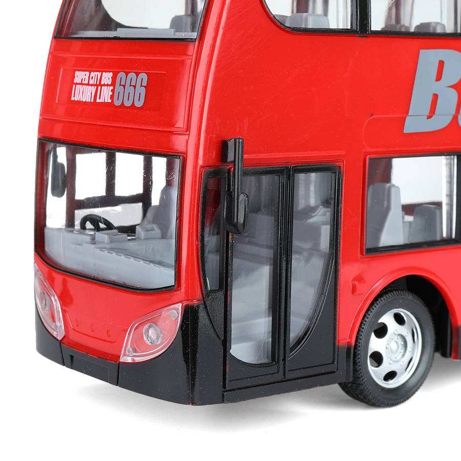 Wireless Remote Control RC Car Two Layers Electric City Bus Express with LED Light Model