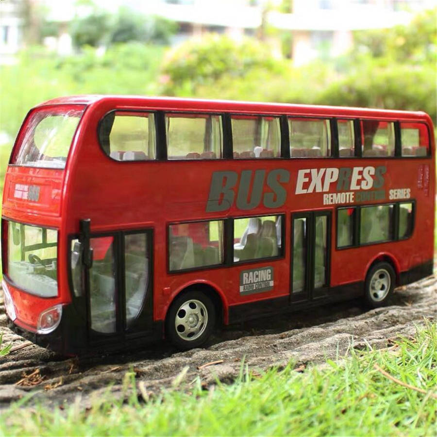 Wireless Remote Control RC Car Two Layers Electric City Bus Express with LED Light Model