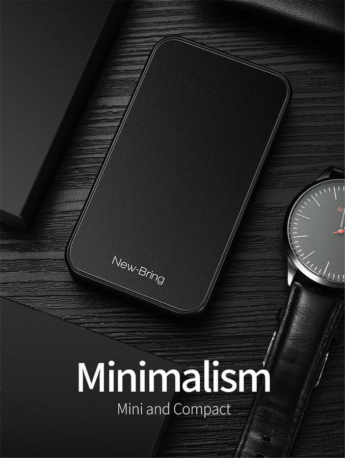 NewBring Card Holder Metal Ultrathin Wooden RFID Blocking Card Holder Wallets Business ID Card Box Creative Gifts