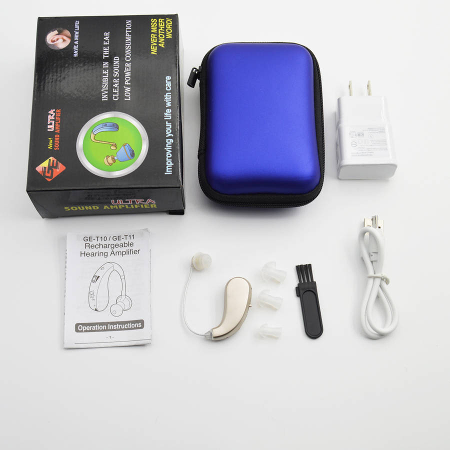 Bakeey GE-T18  Portable Mini Rechargeable Wireless Hearing Aids Sound Amplifier with Storage Bag for