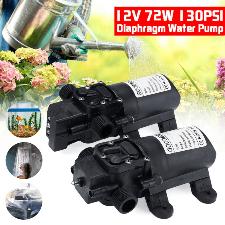 12V 72W Water Diaphragm Pump 6L 20mm Water Pump Diaphragm Self Priming Sprayer Pump