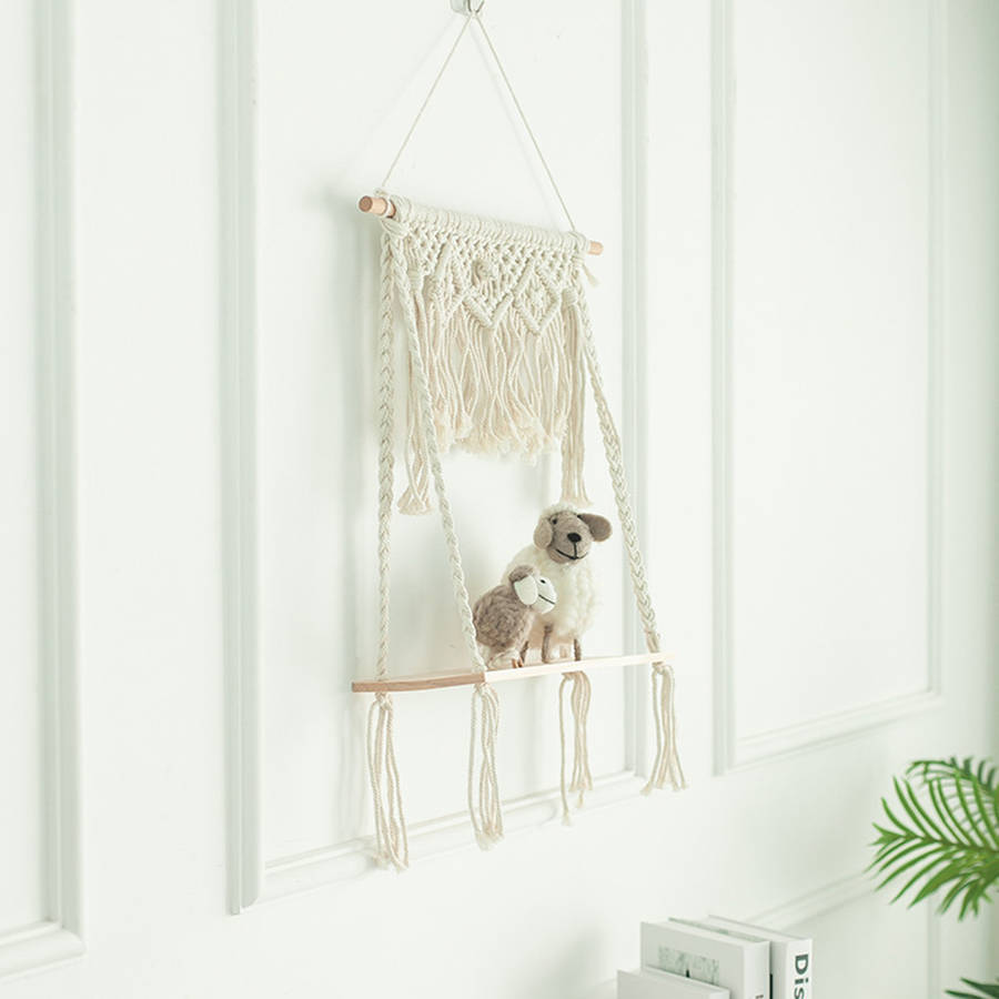 woven macrame boho plant hanger holder tapestry wall hanging art for home wall storage decor