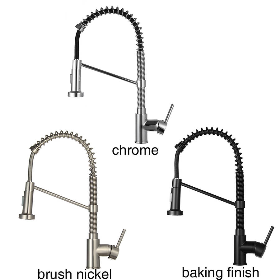 kitchen faucet swivel spout single handle sink pull down spray mixer tap