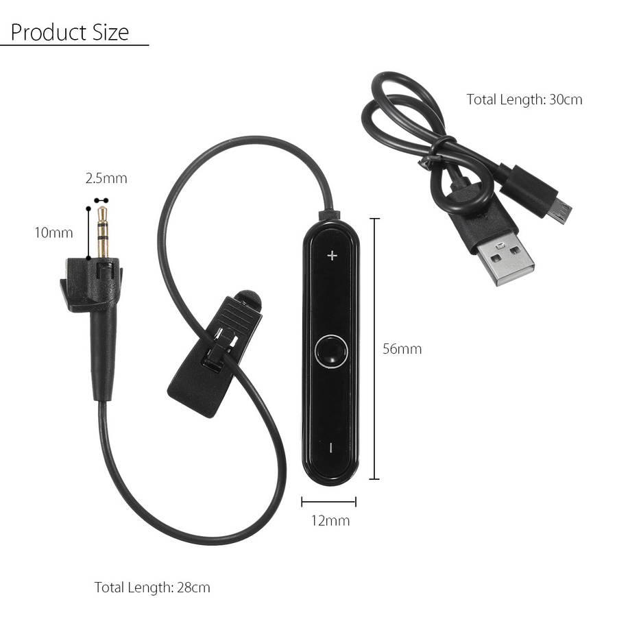 Wired Control Wireless Bluetooth Cable Converter Receiver For Bose AE2 AE2i AE2w