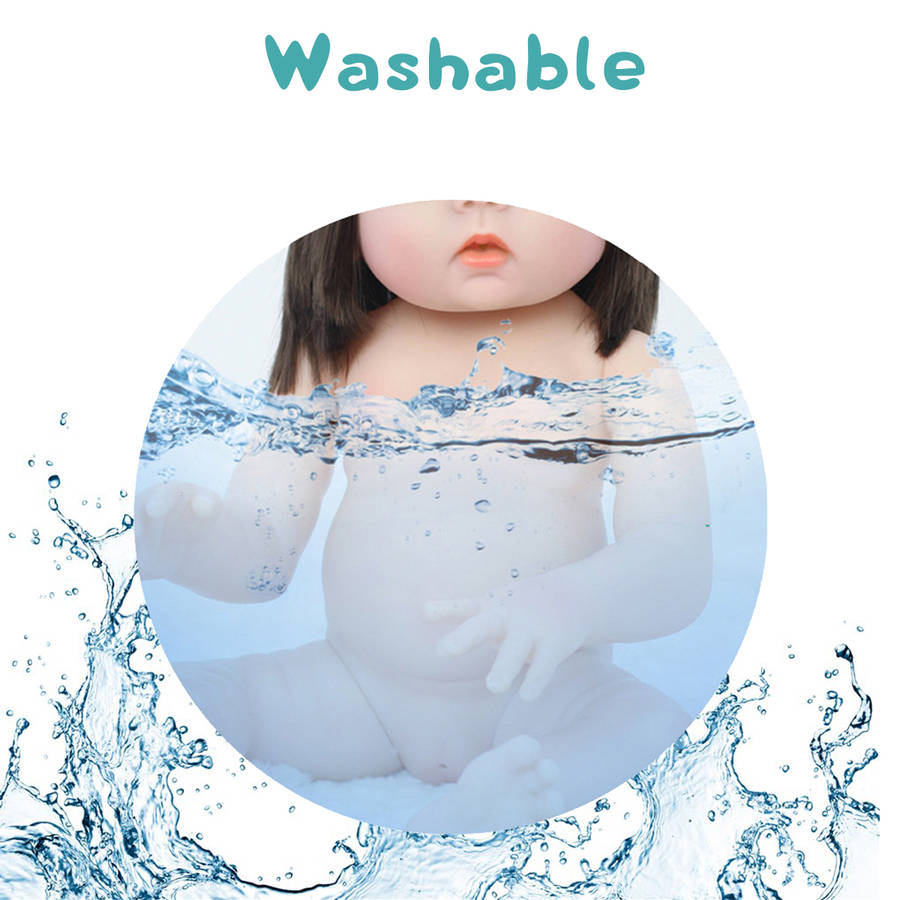 53CM Cute Soft Silicone Vinyl Lifelike Realistic Head Moveable Multi-function Reborn Baby Doll Toy