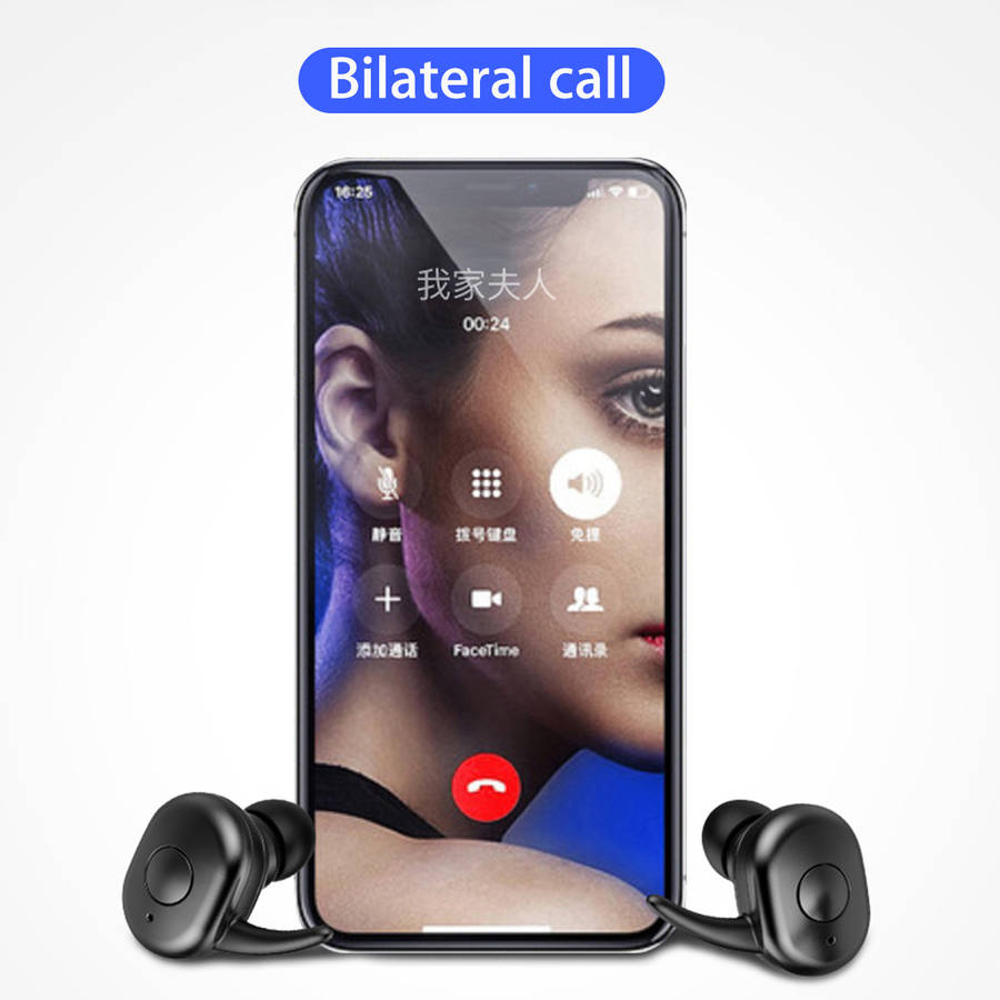 T12S bluetooth 5.0 TWS Headset Hifi Binaural Call Noise Cancelling Waterproof True Wireless Earphone With Mic