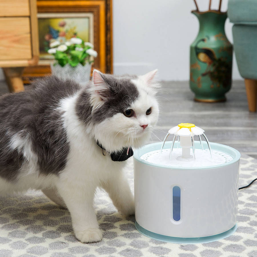 2.4L LED Automatic Electric Pet Water Fountain Electric Filter Mute Wate
