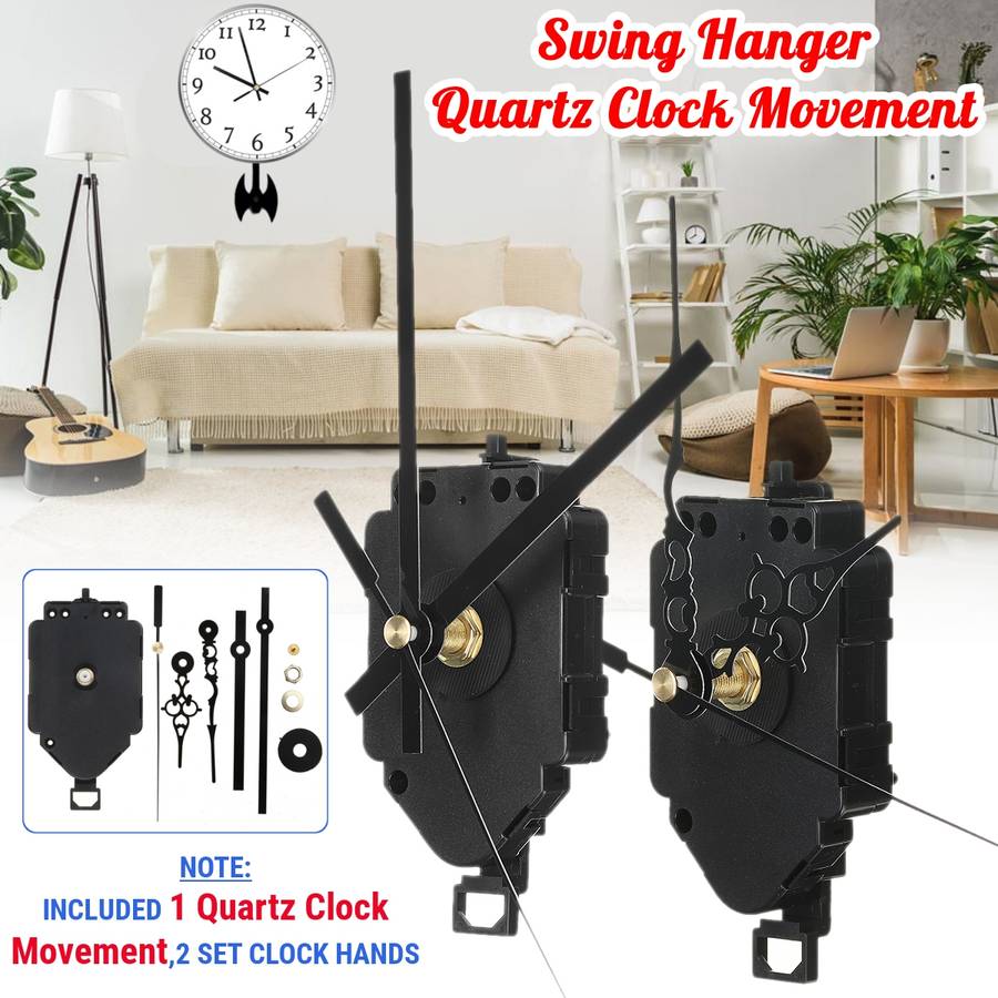 Swing Pendulum Quartz Clock Movement Mechanism Kit Motor Hanger Decor DIY Home