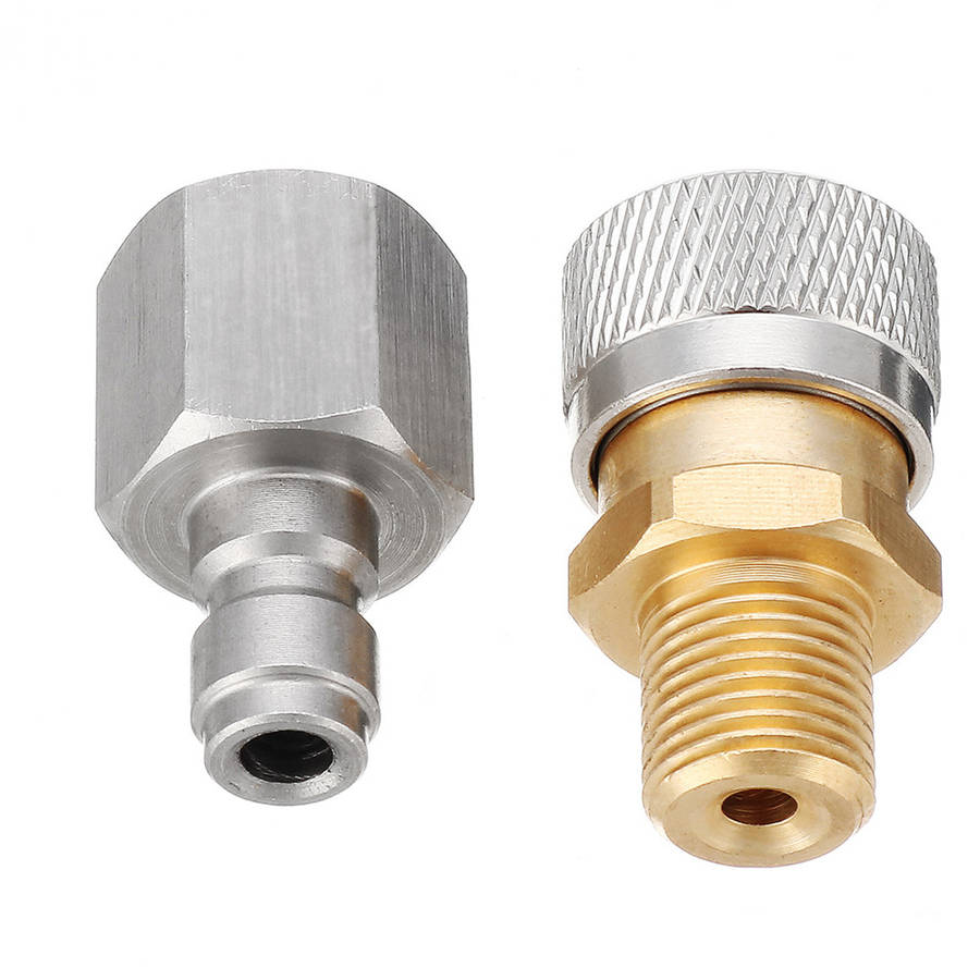 Stainless PCP air rifle filling quick release coupler 1/8 BSPP + 3 QR plugs.