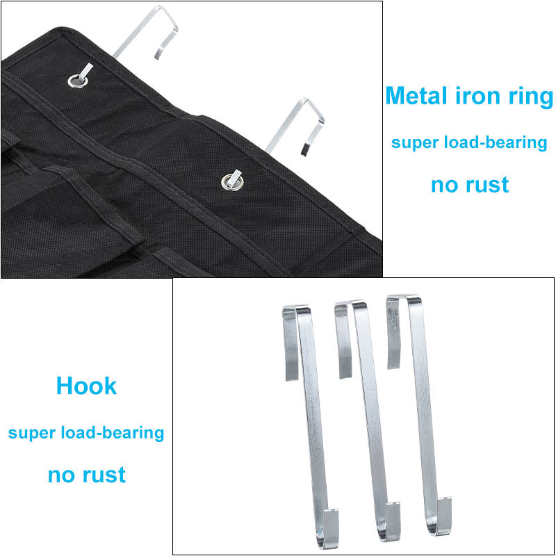 24 Plaid Over Door Hanging Bag Box Shoe Rack Hanger Storage Tidy Organizer Bag