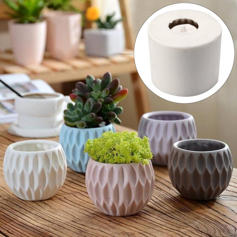 Diy Soap Molds Flower Vase Silicone Concrete Molds Gardon Pot Molds Mould