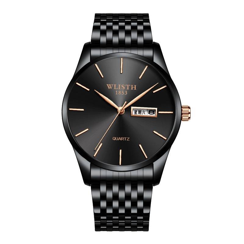fashion casual men watch date week display business 3atm waterproof quartz watch