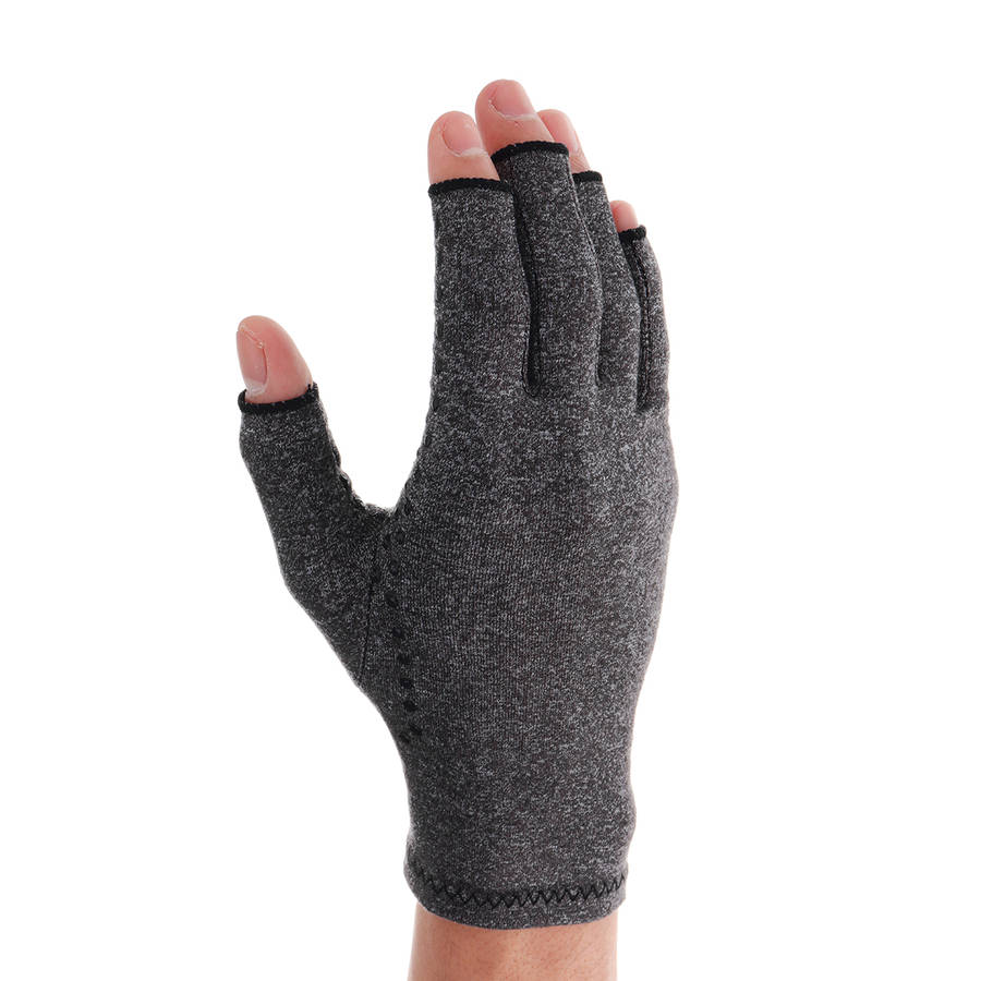 1 Pair Anti Arthritis Gloves Ease Pain Relief Compression Gloves Hand Support Outdoor Fitness Half Finger Gloves