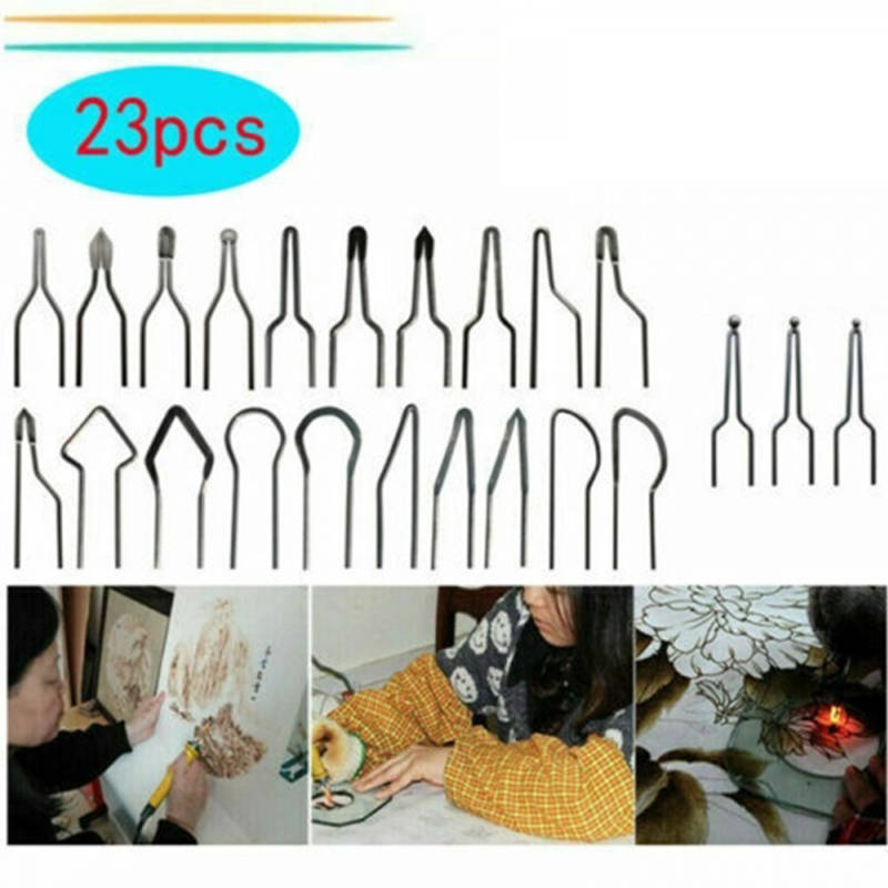 23Pcs Pyrography Wire Tips for Pyrography Machine Replacement Wood Burning