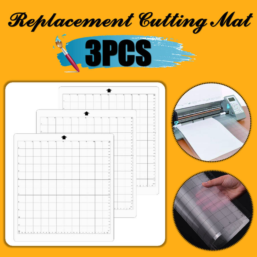 3pcs 12 Inch Replacement Cutting Mat Transparent Adhesive Grid for Silhouette Cameo
