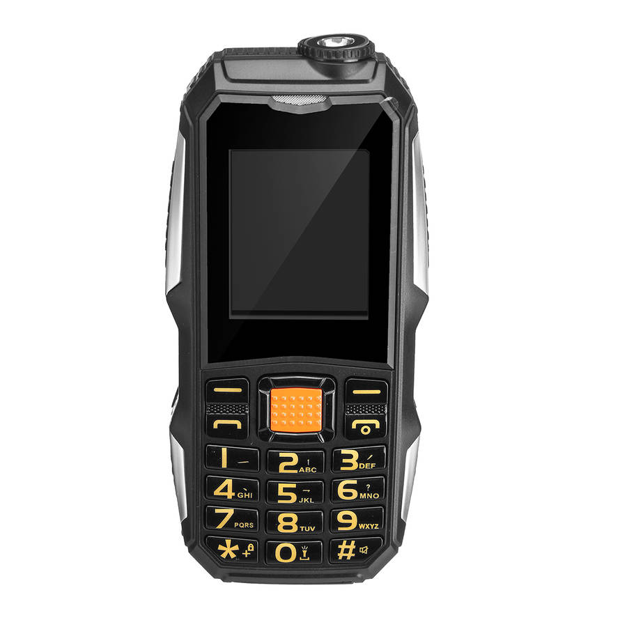HAIYU 2.0 Inch 4800mah GSM Carriers Dual Sim Cell Phone Long Stand-by Rugged Phone...-(Color Black)