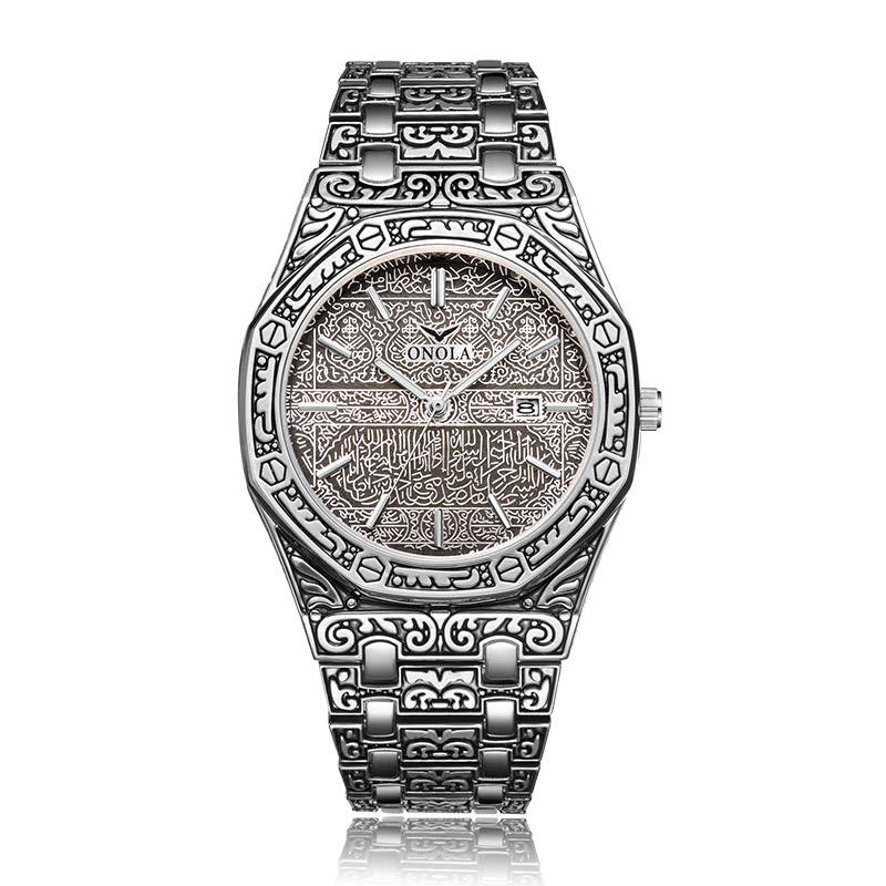 ONOLA ON3808 Fashion Men Watch Date Display Stainless Steel Strap Wate