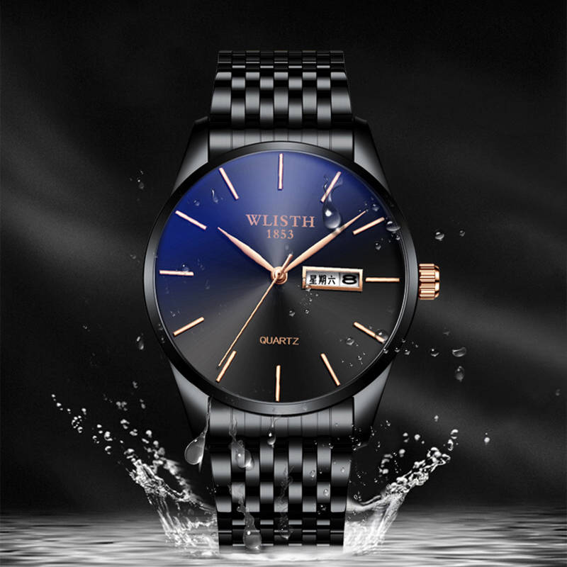 fashion casual men watch date week display business 3atm waterproof quartz watch