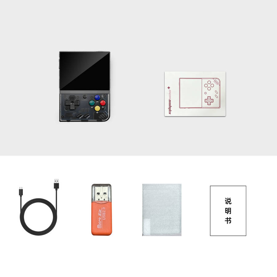 miyoo mini plus retro handheld game console for ps1 md sfc mame gb fc wsc 3.5 inch ips oca screen portable linux system pocket video game player no card no games