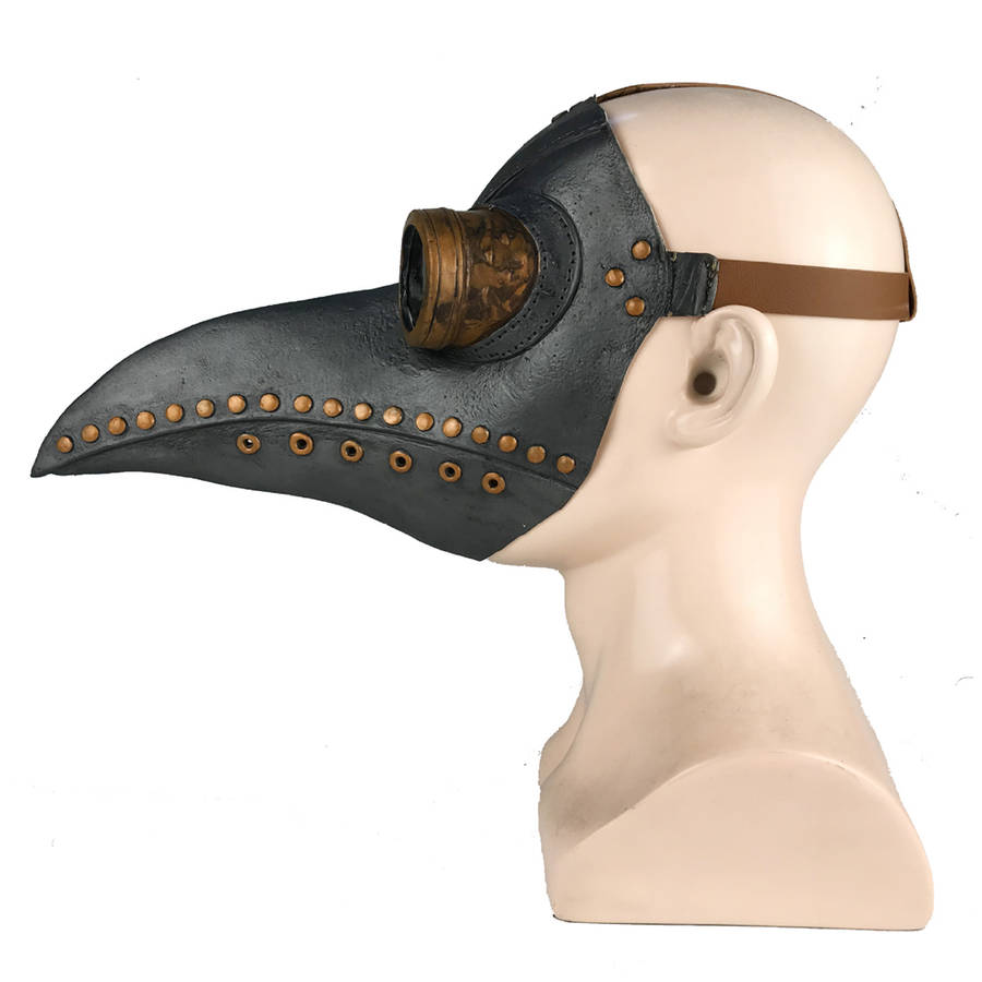 Halloween Medieval Steampunk Plague Doctor Bird Mask Latex Punk Cosplay Masks Long Nose Beak Adult H