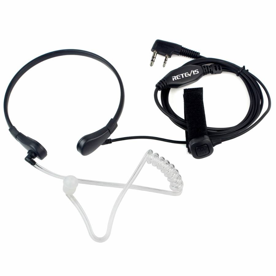Retevis Throat Mic PTT Earpiece for Kenwood BAOFENG UV-5R Baofeng BF-888S Retevis H777