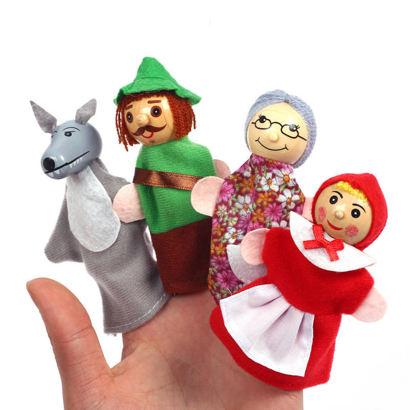 christmas 7 types family finger puppets set soft cloth doll for kids childrens gift plush toys