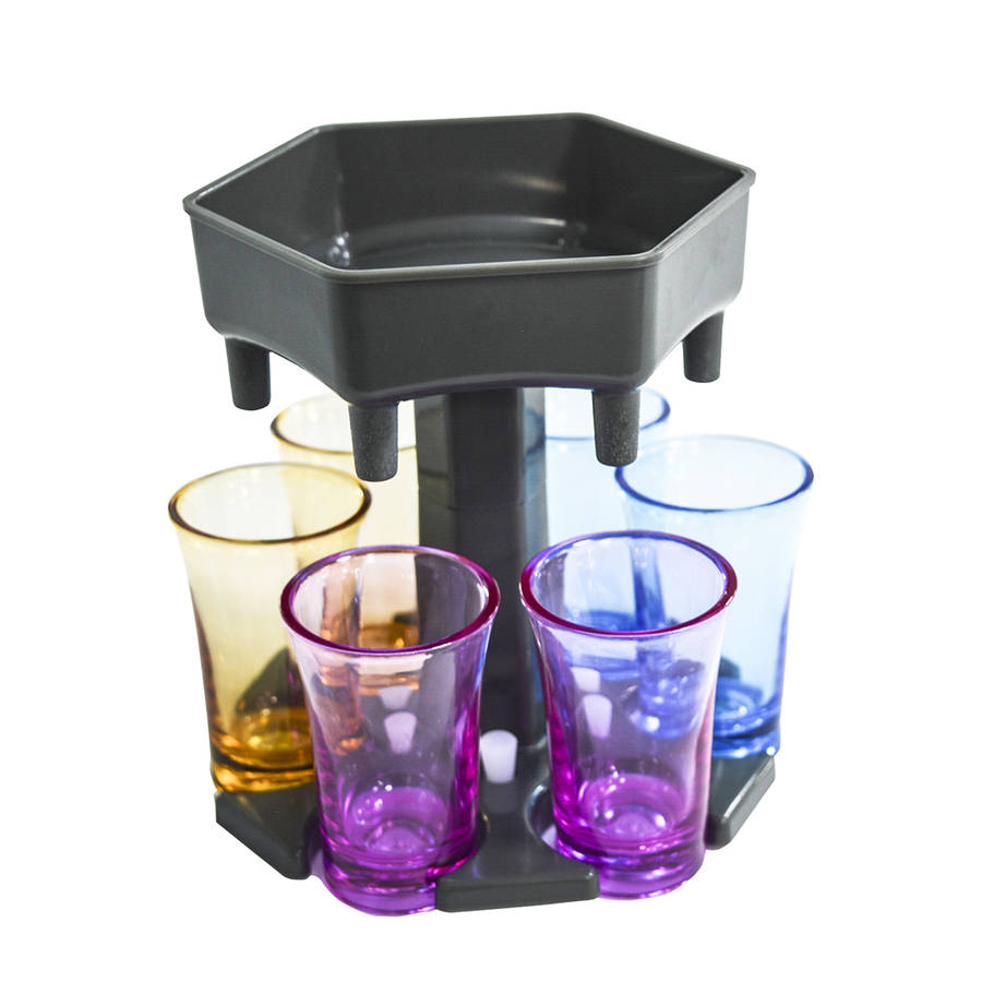 6 Shot Glass Dispenser Holder Liquid Dispenser Drinking Games Party Beverage Separator Tools