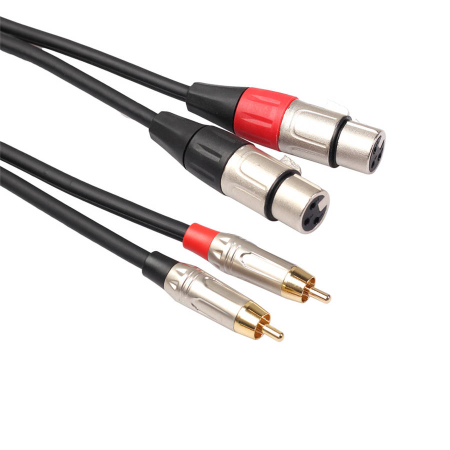 REXLIS TR042BRXK402 Audio Cable Dual RCA Male to Dual XLR Female Pure Copper 1.