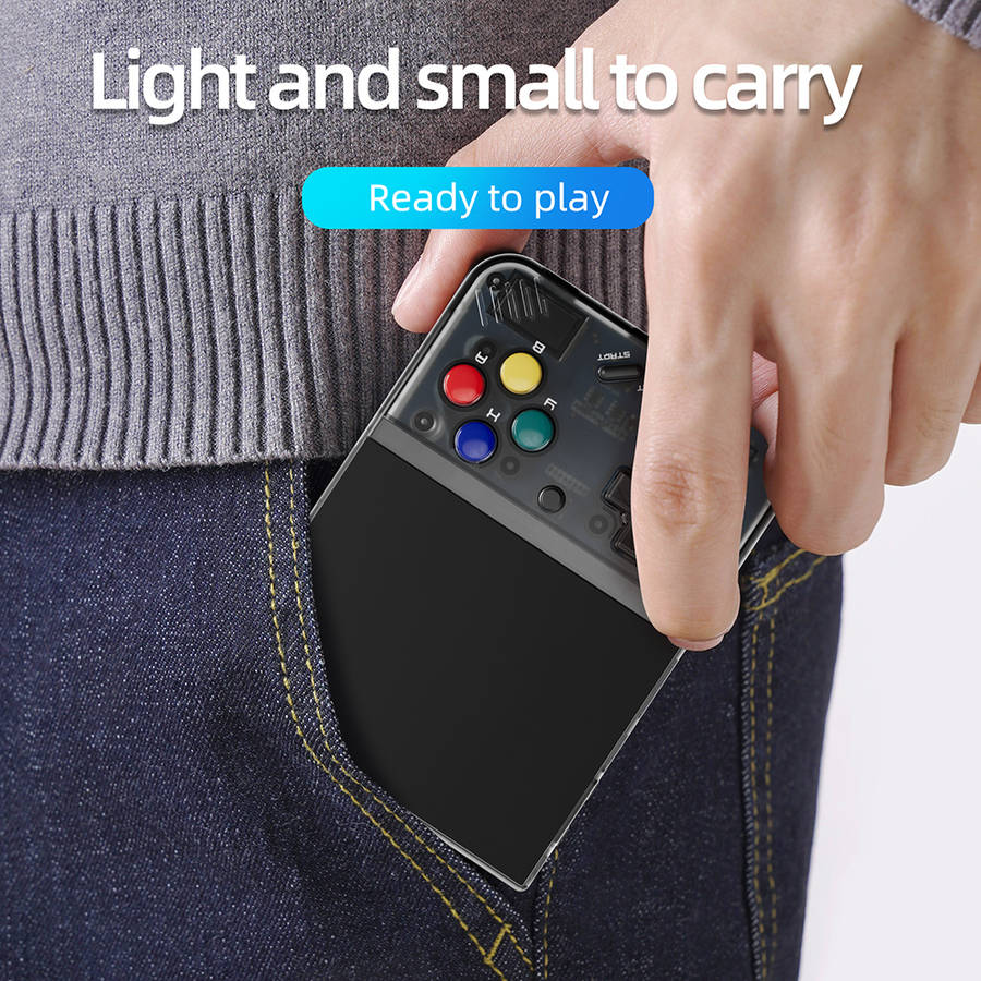 miyoo mini plus retro handheld game console for ps1 md sfc mame gb fc wsc 3.5 inch ips oca screen portable linux system pocket video game player no card no games