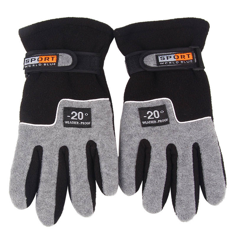 ZANLURE XY-488 25CM 56G Fleece Winter Warming Gloves Outdoor Full Palm Hiking Fishing Gloves