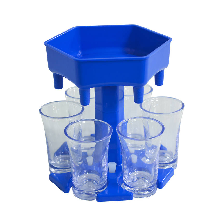 6 Shot Glass Dispenser Holder Liquid Dispenser Drinking Games Party Beverage Separator Tools