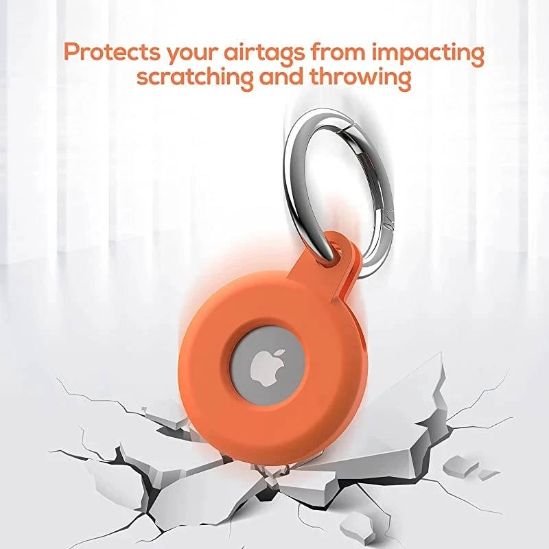 For Apple Airtags Liquid Silicone Protective Sleeve For Apple Locator Tracker Anti-lost Device Keychain Protective Sleeve for Apple Airtags