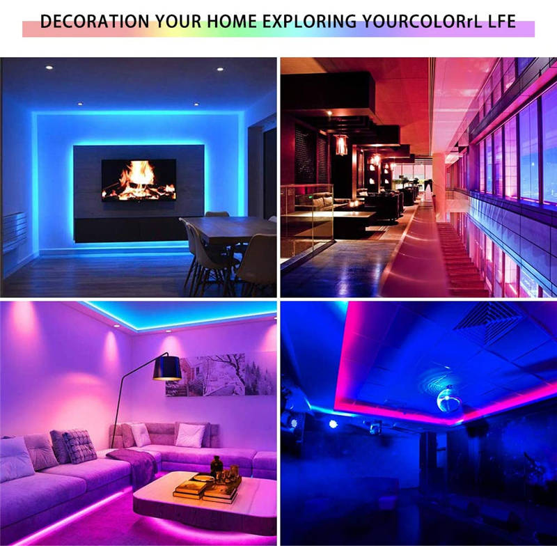 1/2/3/4/5/10m usb led strip lights 3528 rgb dimmable tv back lighting+remote control