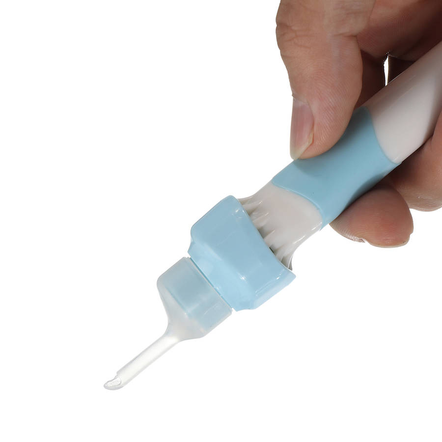Ear Wax Removal Kit Electric Ear Cleaner Vacuum Ear Spoon with LED Light Soft Ear-Pick Clean Tools S