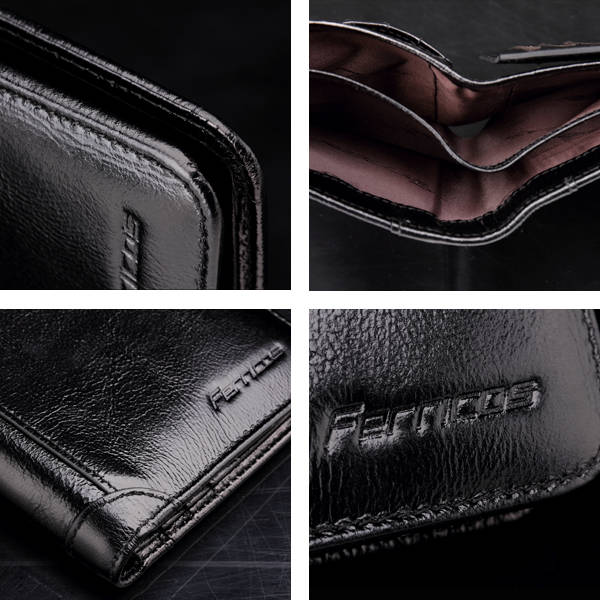 Men Genuine Leather RFID Blocking Secure Tri-fold Wallet