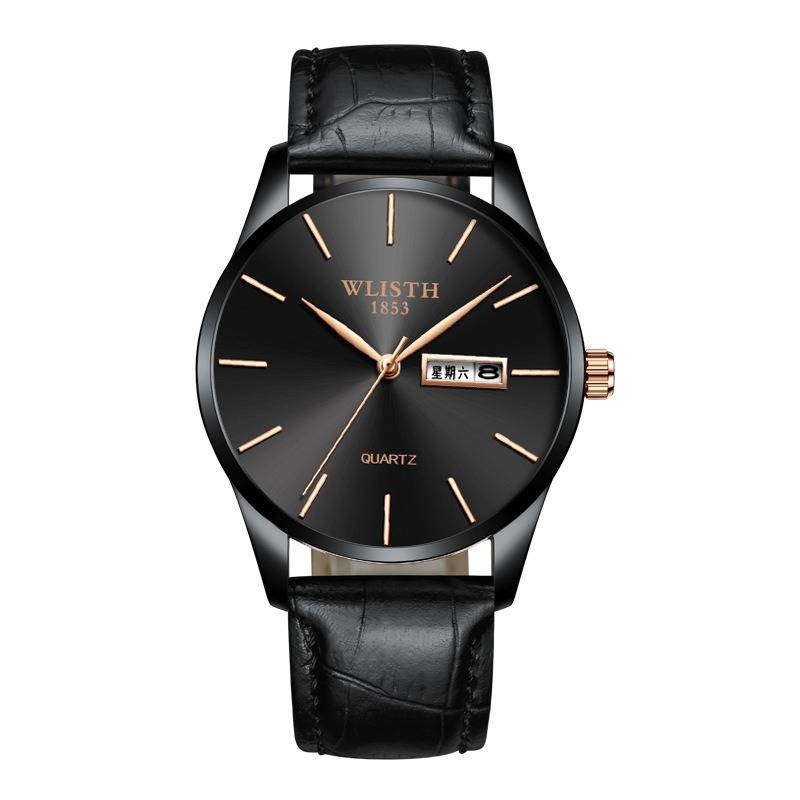 fashion casual men watch date week display business 3atm waterproof quartz watch