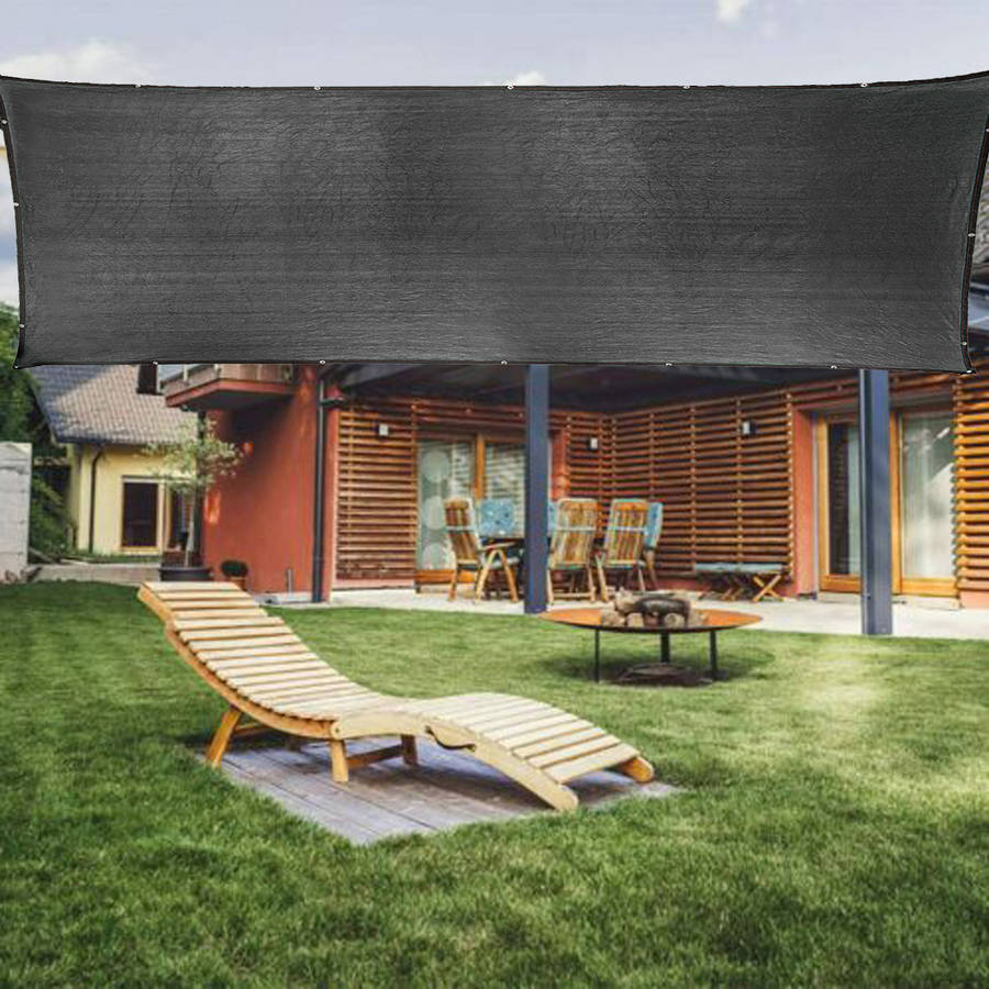 Patio Sun Shade Sail Sun Folding 90% UV Block Screen Awning Canopy Playground Outdoor Garden Patio Sunscreen